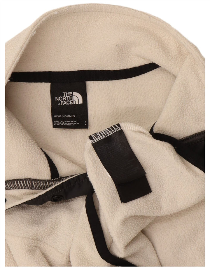 The North Face Ανδρικό κουμπιά με κουμπιά φλις λαιμόκοψης μικρό λευκό πολυεστέρα
