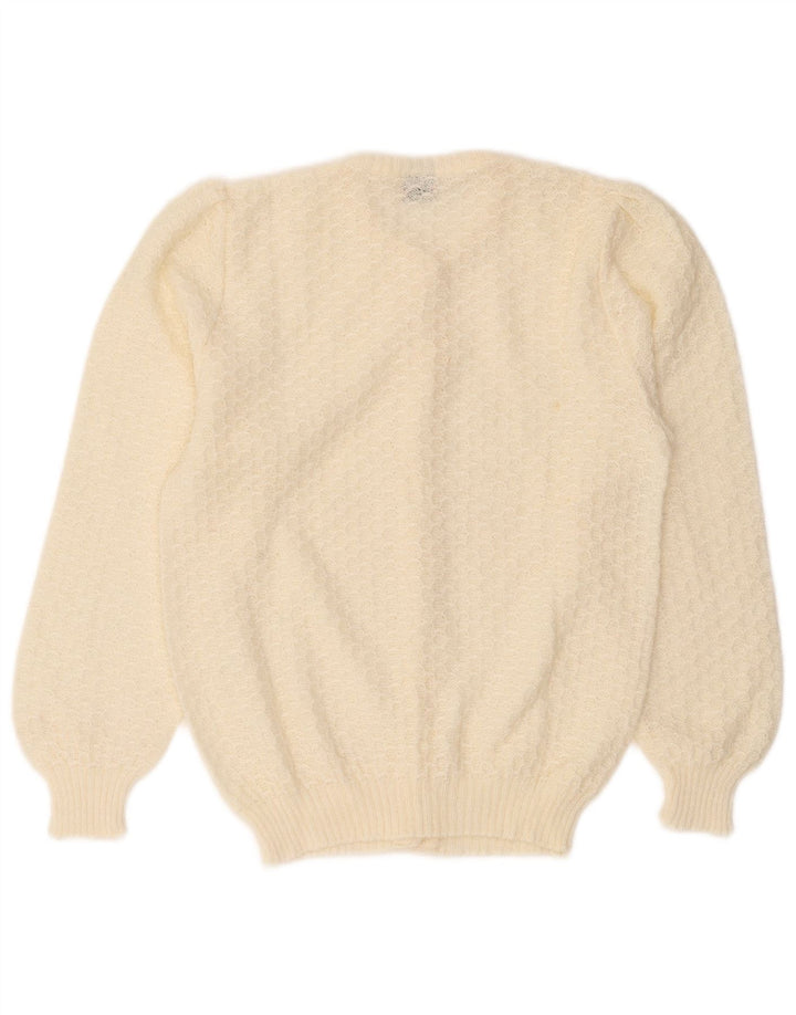 Vintage γυναικεία ζακέτα πουλόβερ UK 10 Small Off White