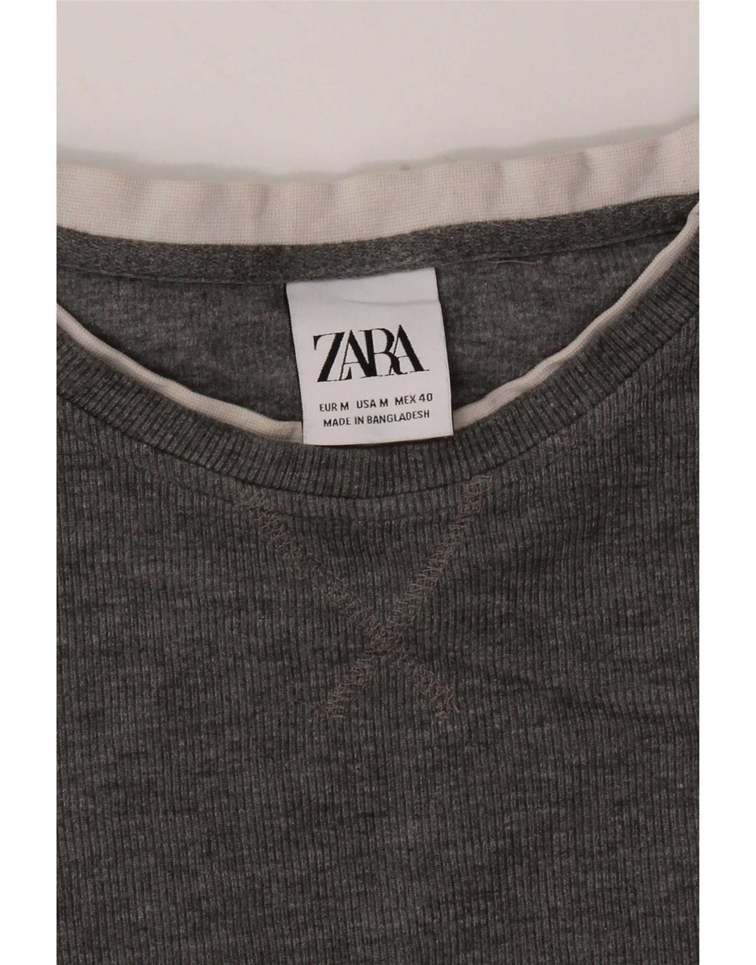 Zara γυναικείο τοπ μακρυμάνικο UK 12 Medium Grey