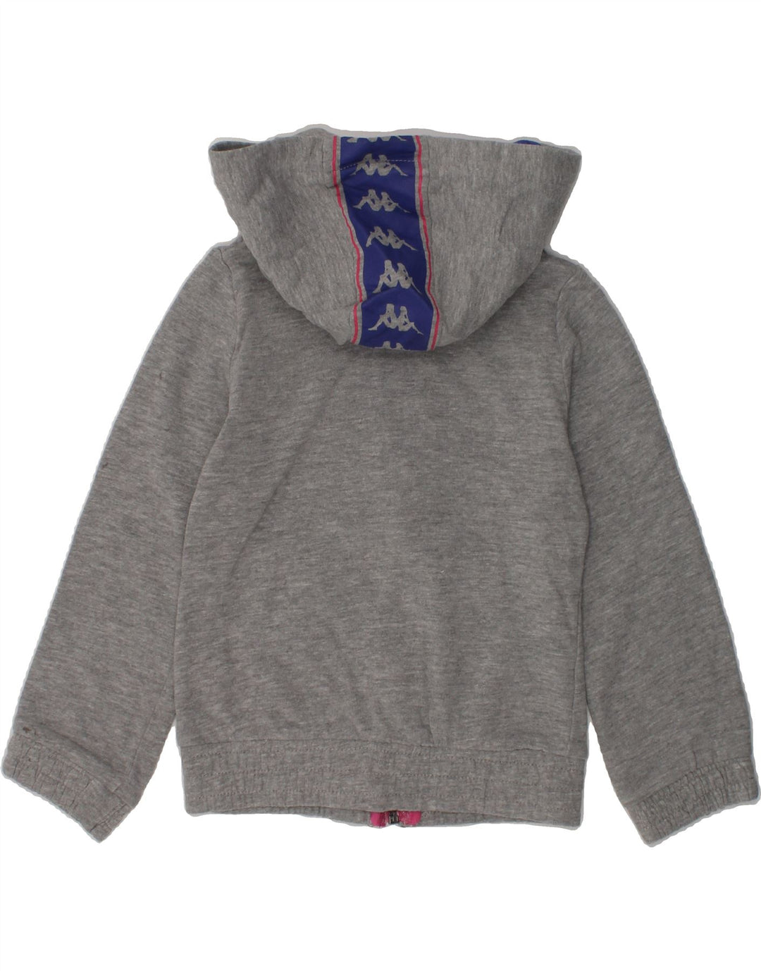 KAPPA Girls Zip Hoodie Sweater 5-6 Years  Grey Cotton | Vintage Kappa | Thrift | Second-Hand Kappa | Used Clothing | Messina Hembry 