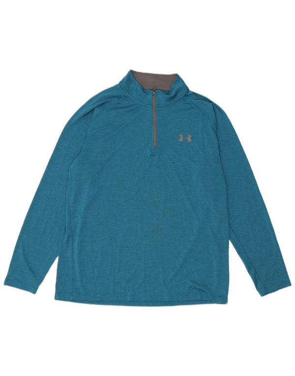 Ανδρική φόρμα πουλόβερ με φερμουάρ Heat Gear Under Armour Top Large Blue