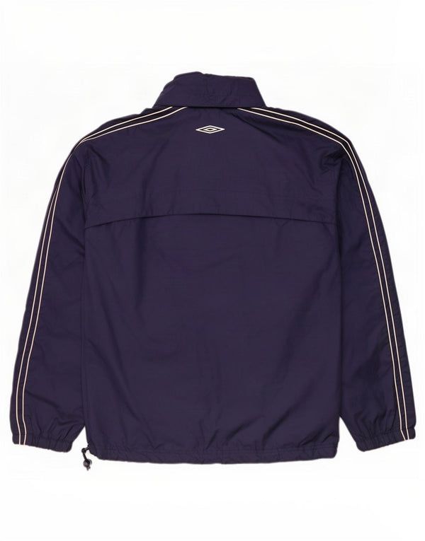 Ανδρικό μπουφάν βροχής Umbro με κουκούλα UK 38/40 Medium Navy Blue Nylon