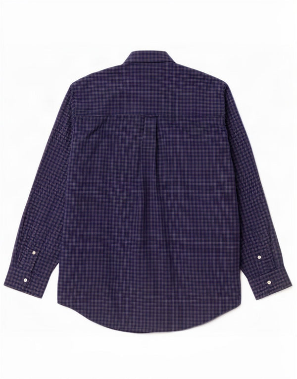 Chaps Ανδρικό πουκάμισο Easy Care XL Navy Blue Check Cotton