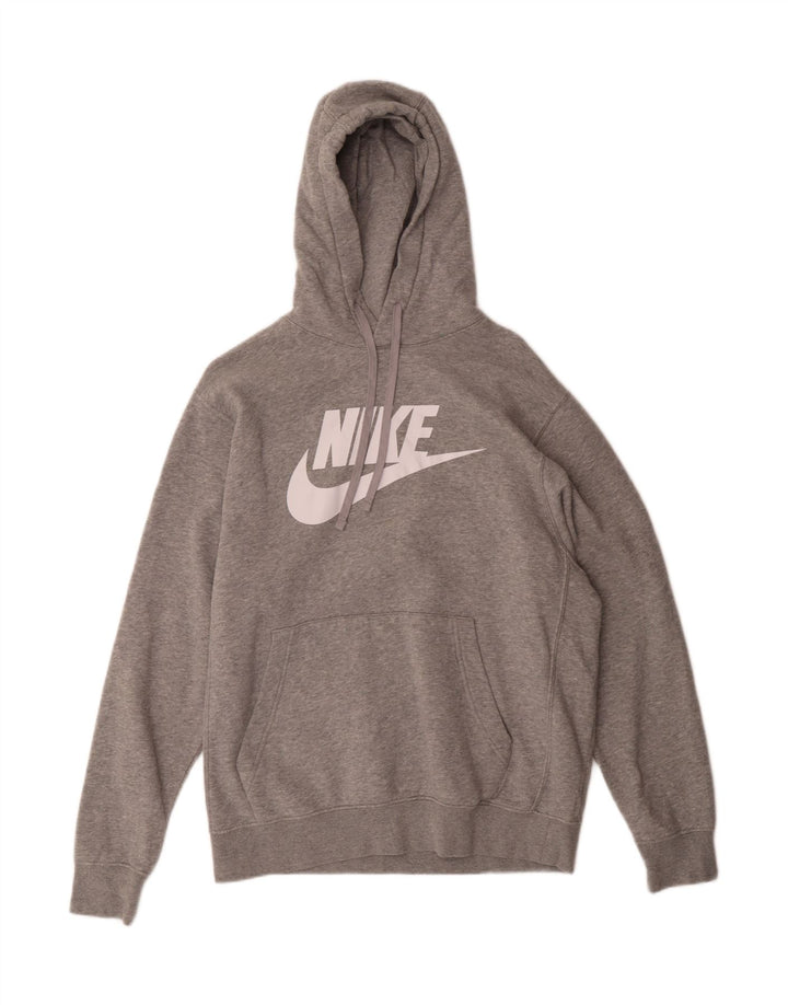 NIKE Mens Graphic Hoodie Jumper Medium Grey Cotton Vintage Nike and Second-Hand Nike from Messina Hembry 