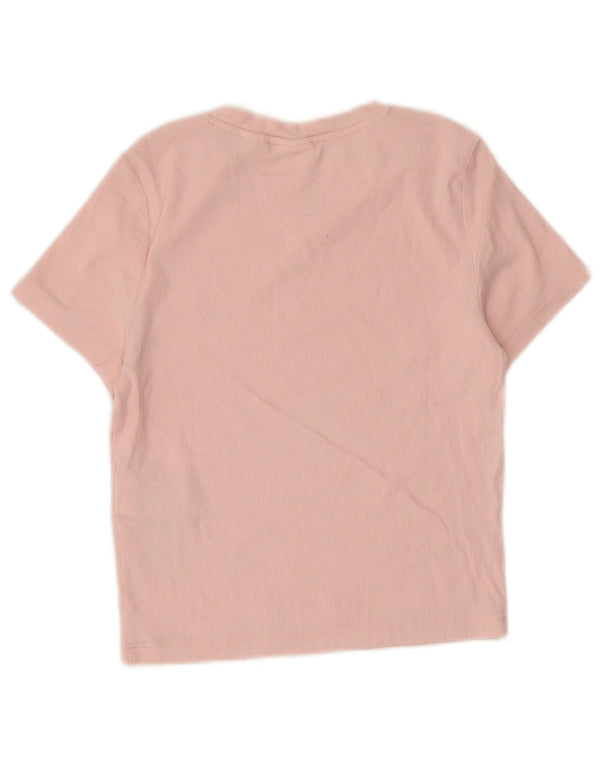 Γυναικείο T-Shirt Levi's Crop Top UK 8 Small Pink Βαμβακερό