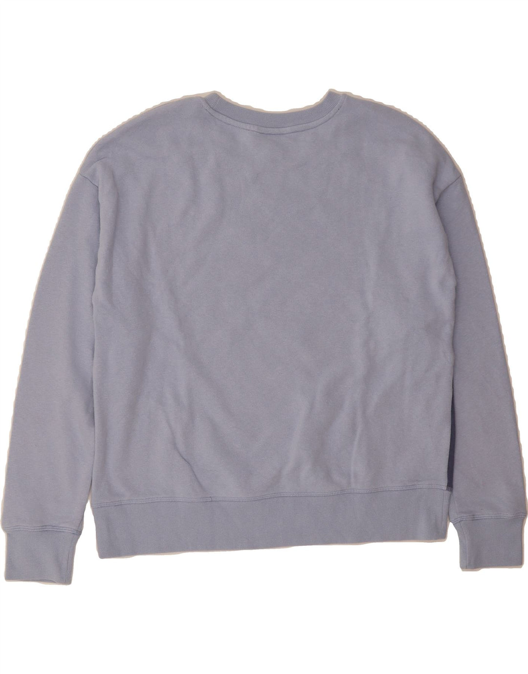 REEBOK Womens Graphic Sweatshirt Jumper UK 16 Large Blue Colourblock Vintage Reebok and Second-Hand Reebok from Messina Hembry 