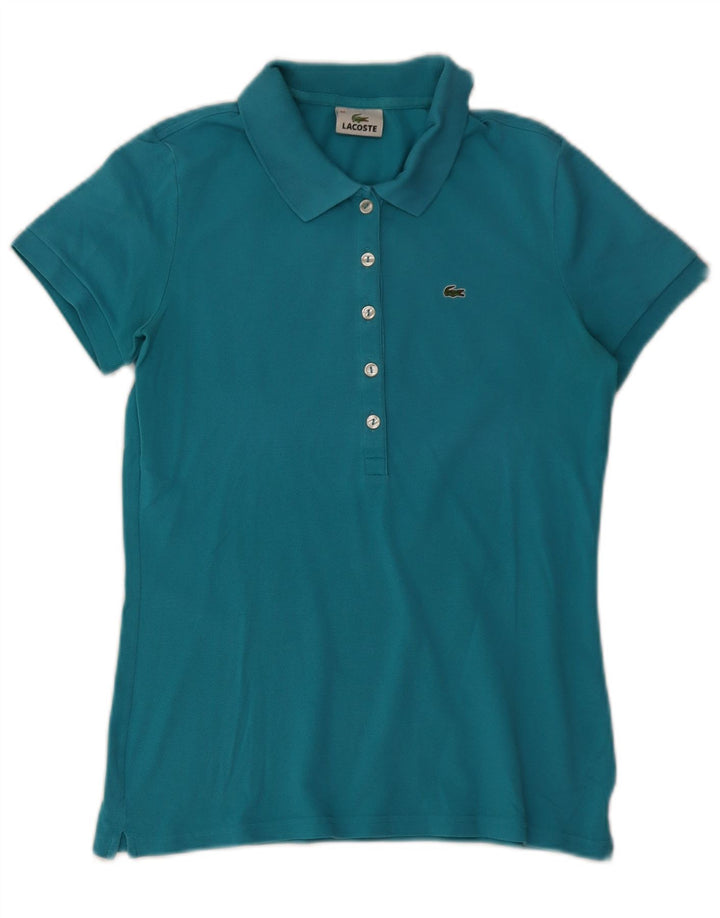 Lacoste Γυναικείο Πόλο Μπλουζάκι Νούμερο 44 Μεγάλο Μπλε Βαμβακερό