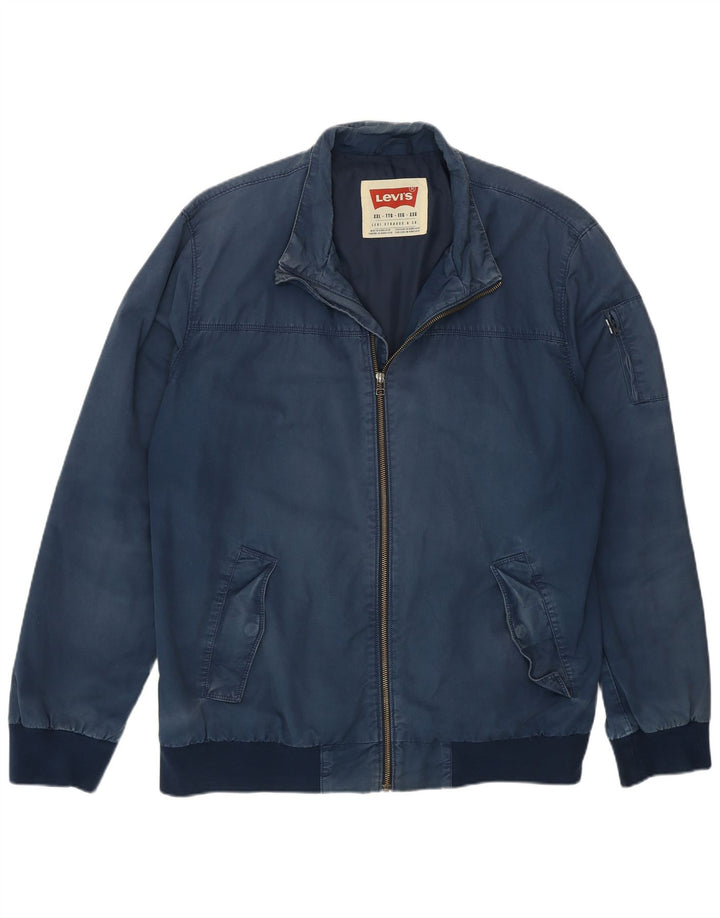 Levi's Mens Bomber Jacket UK 44 2XL Navy Blue Cotton