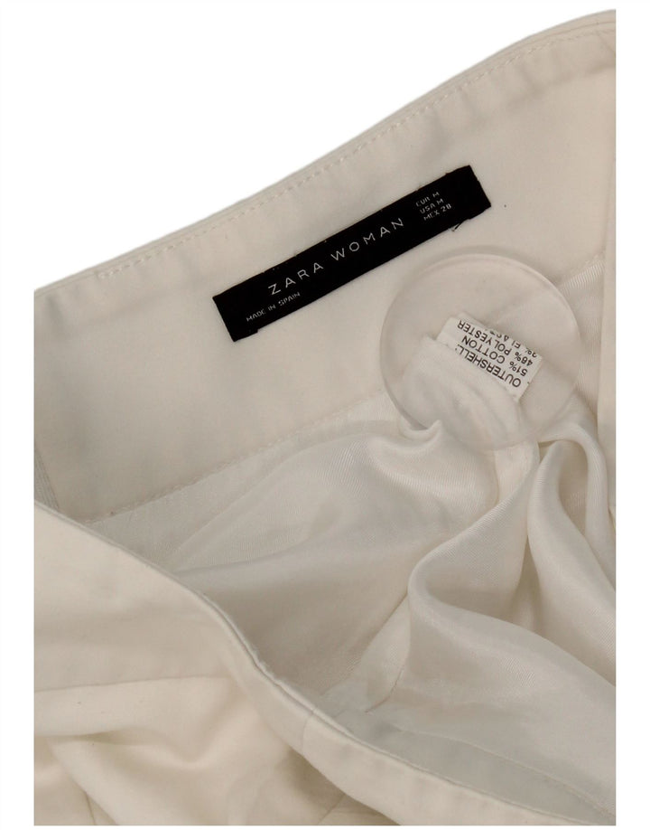 Zara Γυναικεία Μίνι Φούστα Μεσαία W28 Λευκή Βαμβακερή