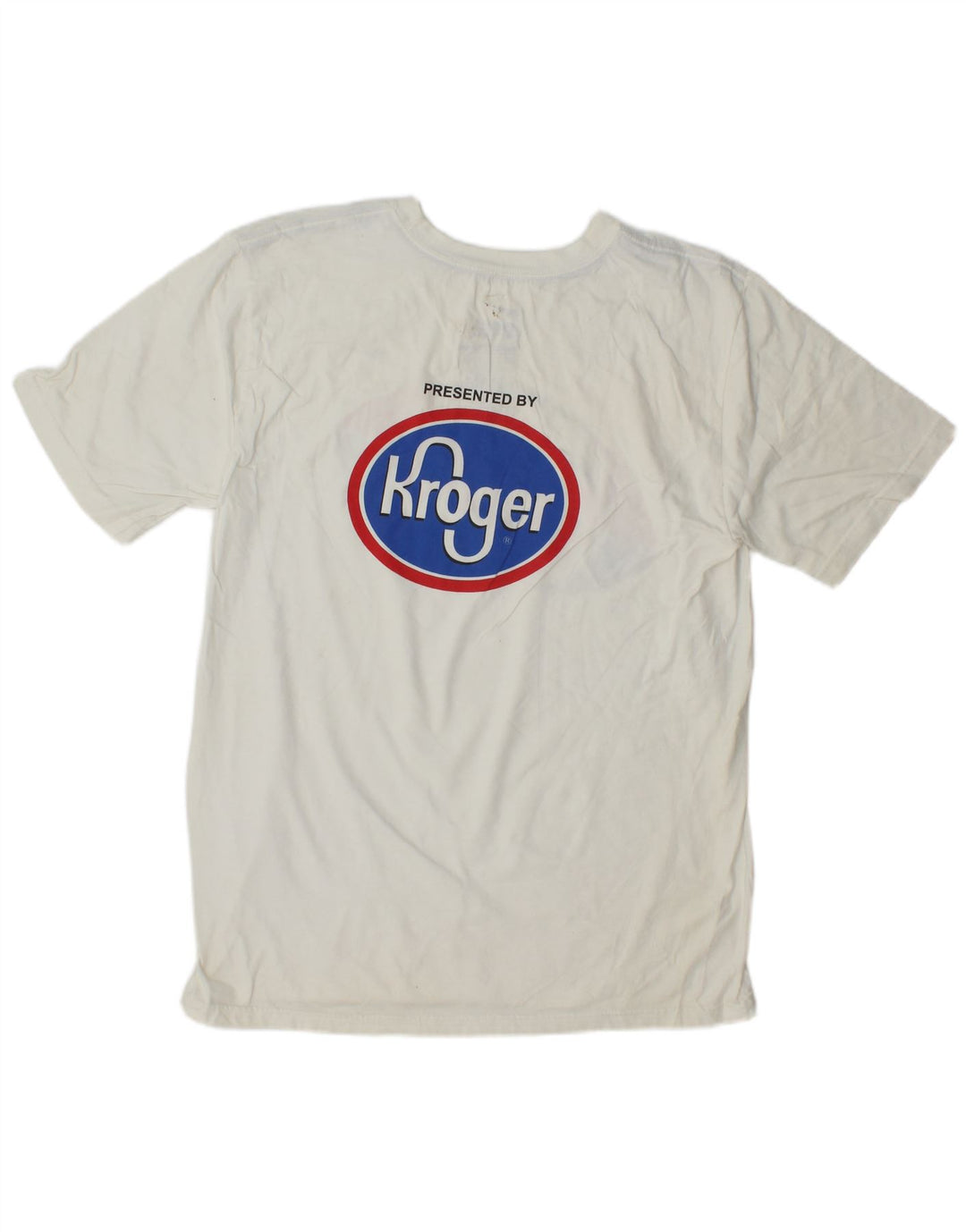 Γυναικείο γραφικό μπλουζάκι NIKE τοπ UK 14 μεσαίο λευκό βαμβακερό