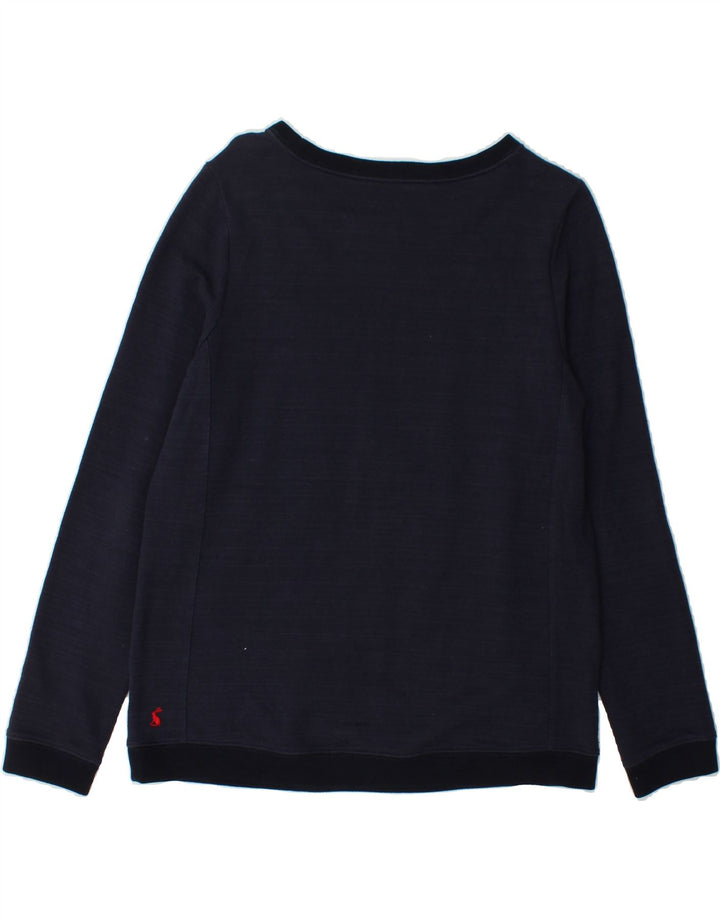 JOULES Womens Sweatshirt Jumper UK 12 Medium Navy Blue Floral Vintage Joules and Second-Hand Joules from Messina Hembry 