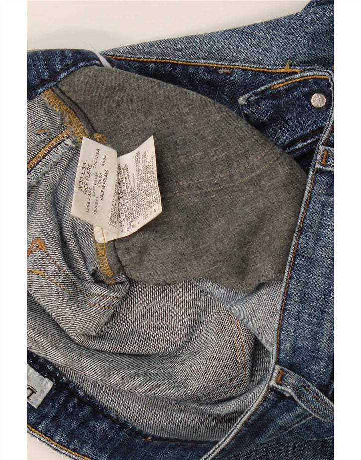 Lee Womens Rice Flared Jeans W30 L33 Blue Cotton