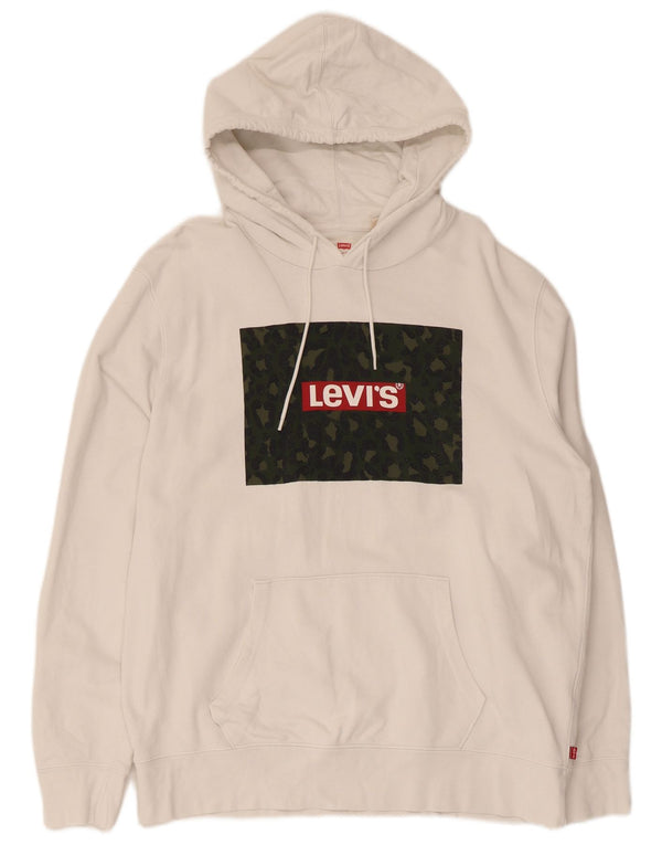 Γυναικείο γραφικό κουκούλα Levi's UK 14 Large White Animal Print