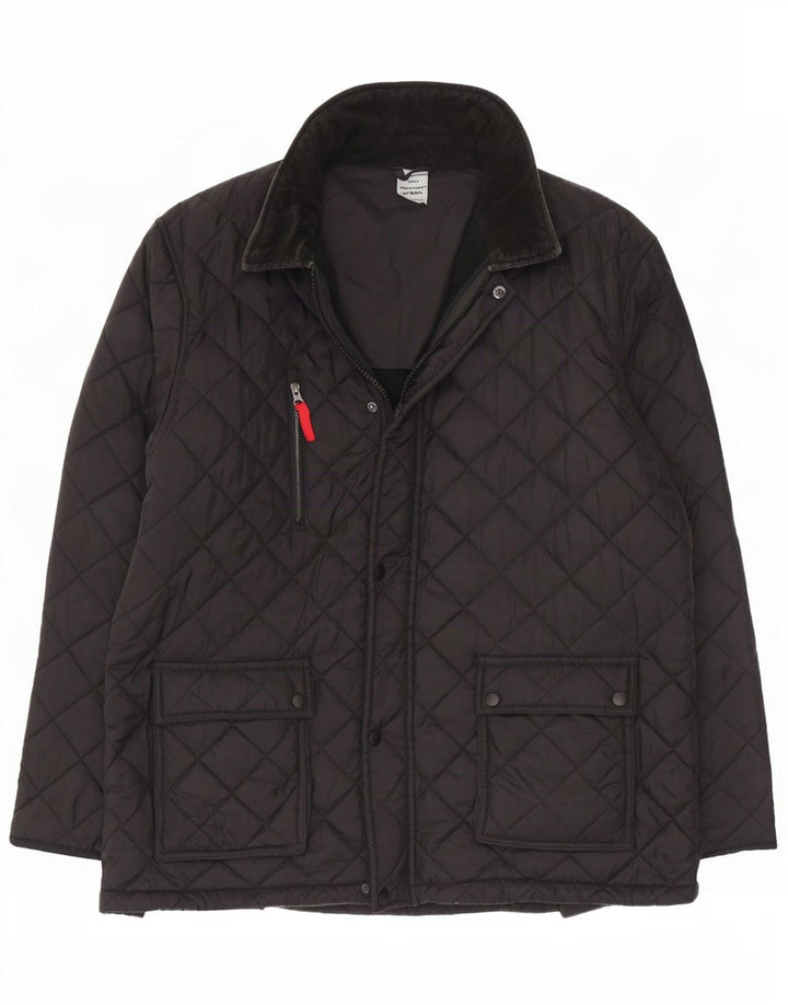 Ανδρικό vintage καπιτονέ μπουφάν UK 42 XL μαύρο νάιλον