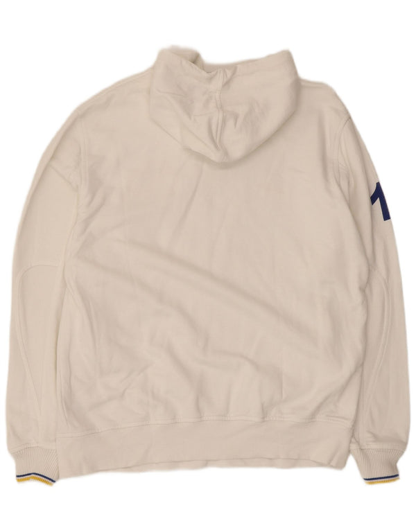 Diadora Mens Graphic Hoodie Jumper XL White Cotton