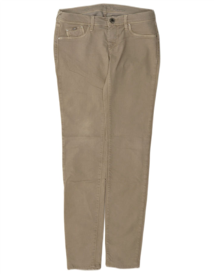 Gas Γυναικείο Slim Jeans W28 L32 Μπεζ βαμβακερό