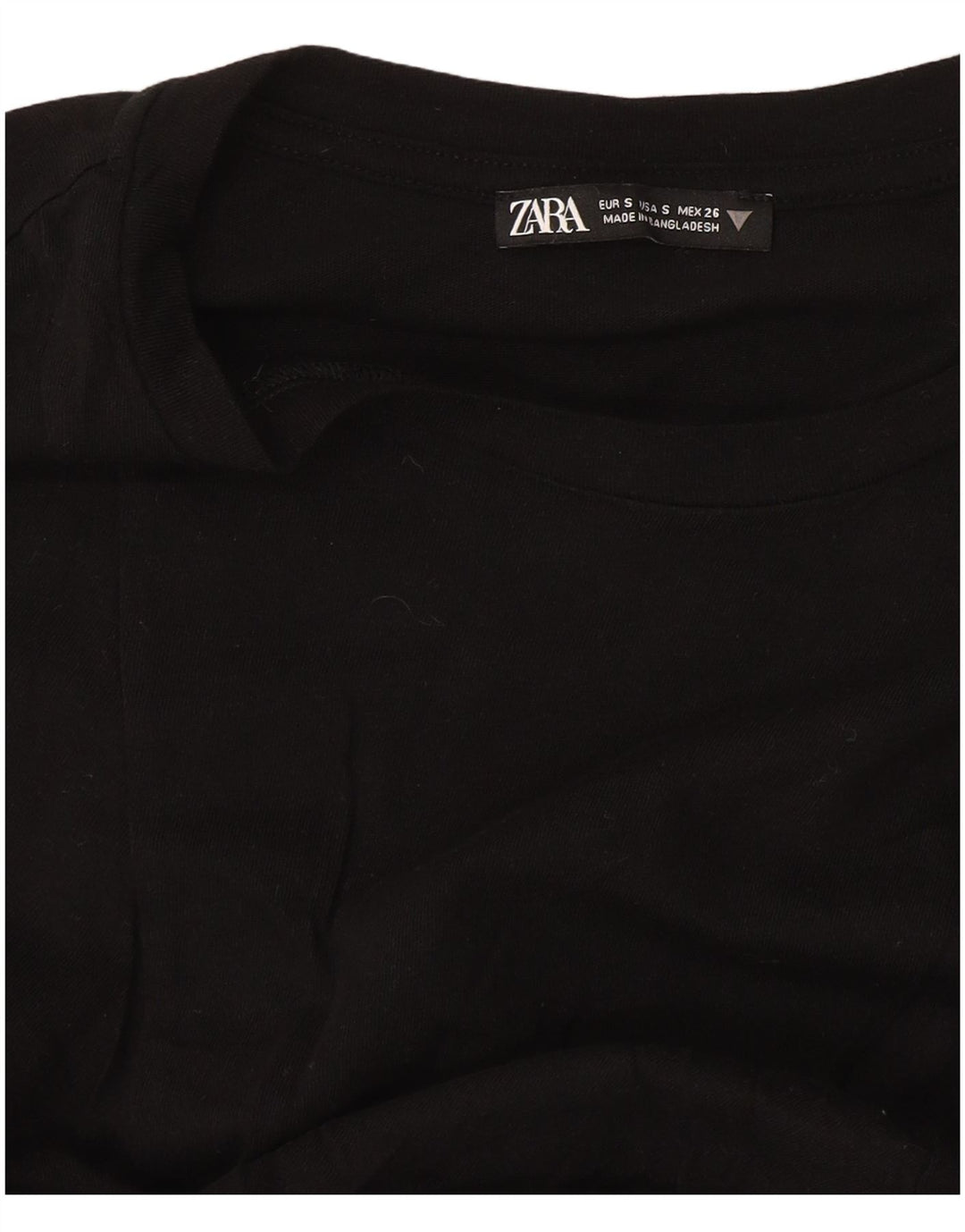 Zara Γυναικείο T-Shirt Top UK 10 Small Black