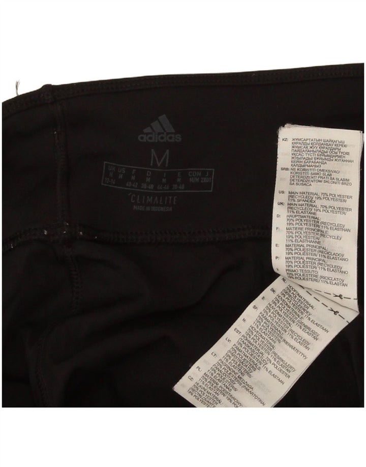 Adidas Γυναικεία κολάν Capri Climalite UK 12/14 Μεσαίο μαύρο πολυεστέρα