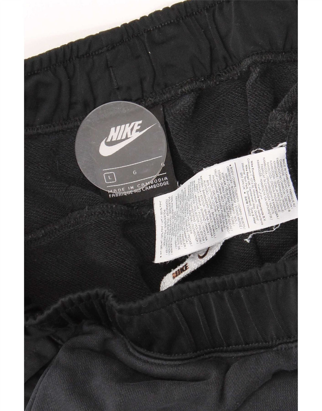 Ανδρικό αθλητικό σορτς Nike σε μεγάλο μαύρο χρώμα, βαμβακερό