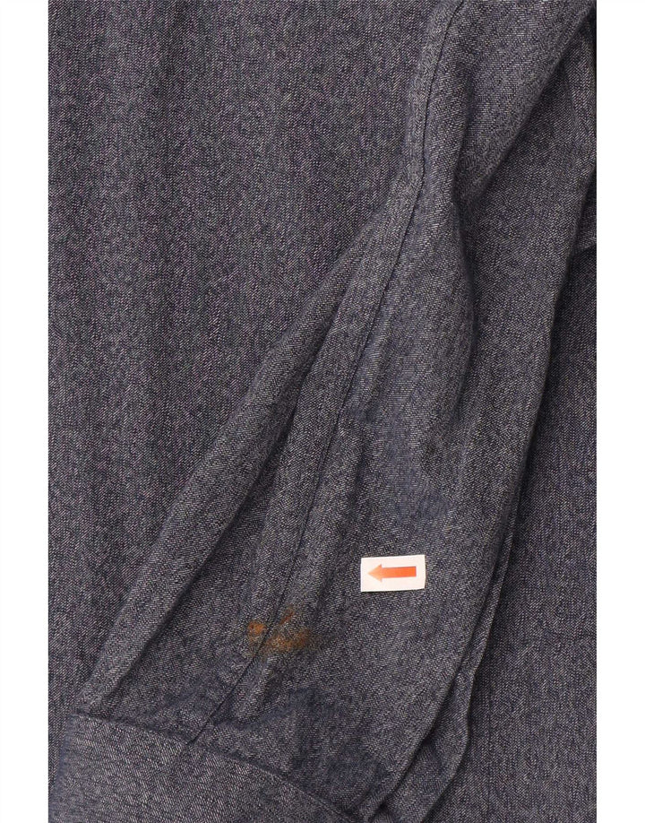 Ανδρικό πουκάμισο Reiss Slim Fit Medium Navy Blue βαμβακερό