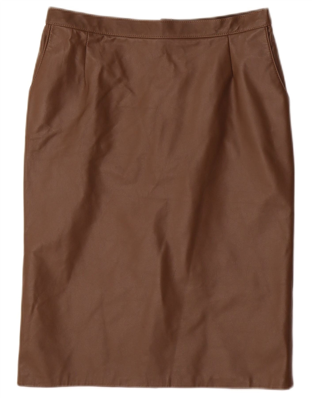 VINTAGE Γυναικεία Midi Pencil Φούστα W28 Μεσαίου καφέ