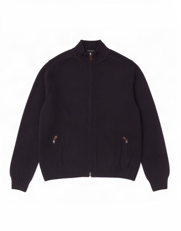 Ανδρικό πουλόβερ Massimo Dutti Cardigan 2XL Navy Blue Cotton