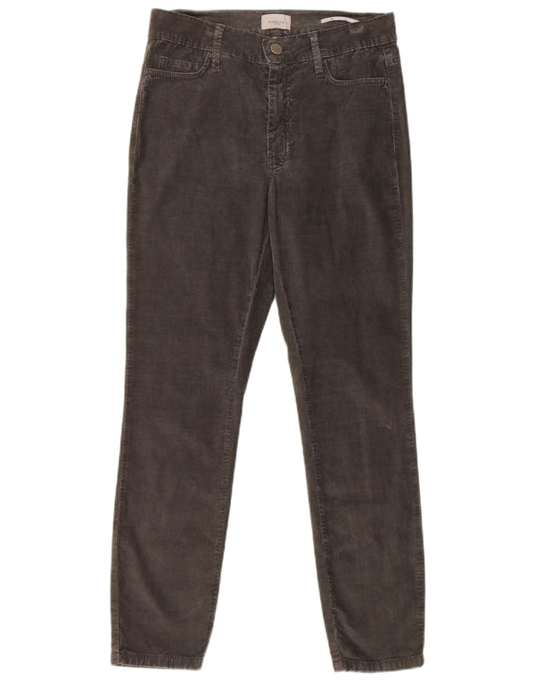 Marella Γυναικείο Skinny Παντελόνι Κοτλέ UK 8 Small W28 L27 Γκρι βαμβακερό
