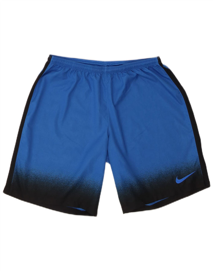 Ανδρικό αθλητικό σορτς Nike Dri Fit με μεγάλο μπλε χρώμα από πολυεστέρα