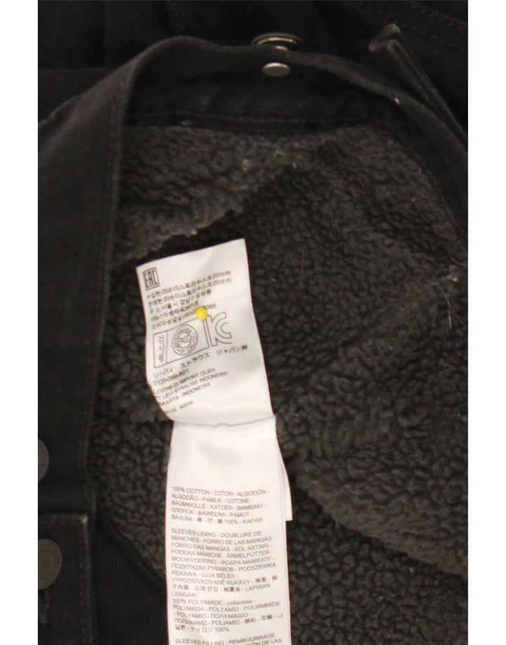 Ανδρικό τζιν Sherpa Jacket Levi's UK 36 Small Black Cotton