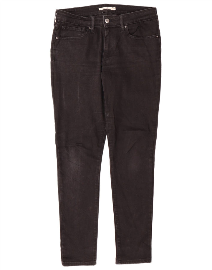 LEVI'S Γυναικείο 711 Skinny Jeans W30 L30 Μαύρο βαμβακερό