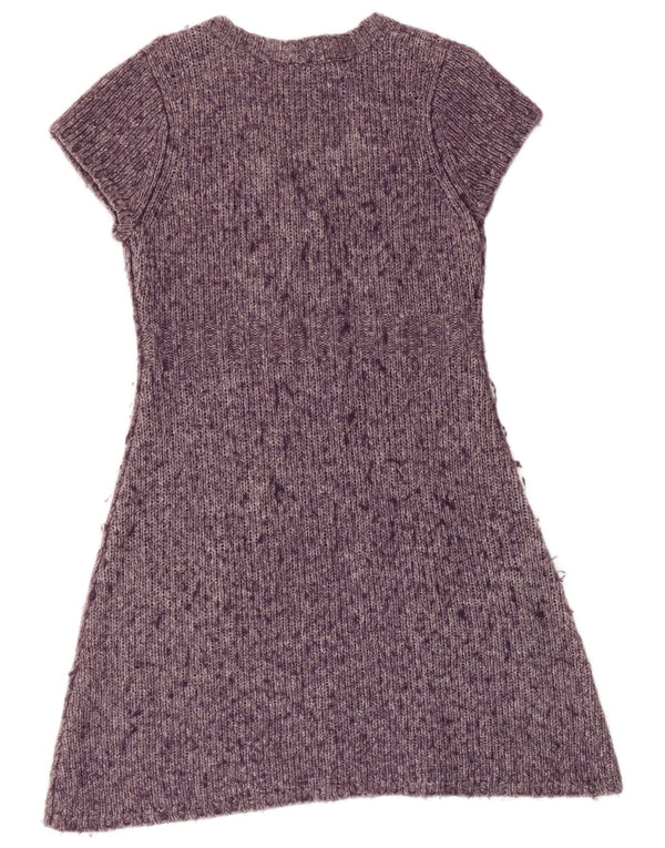 White Stuff Γυναικείο κοντομάνικο φόρεμα UK 14 Medium Purple Flecked