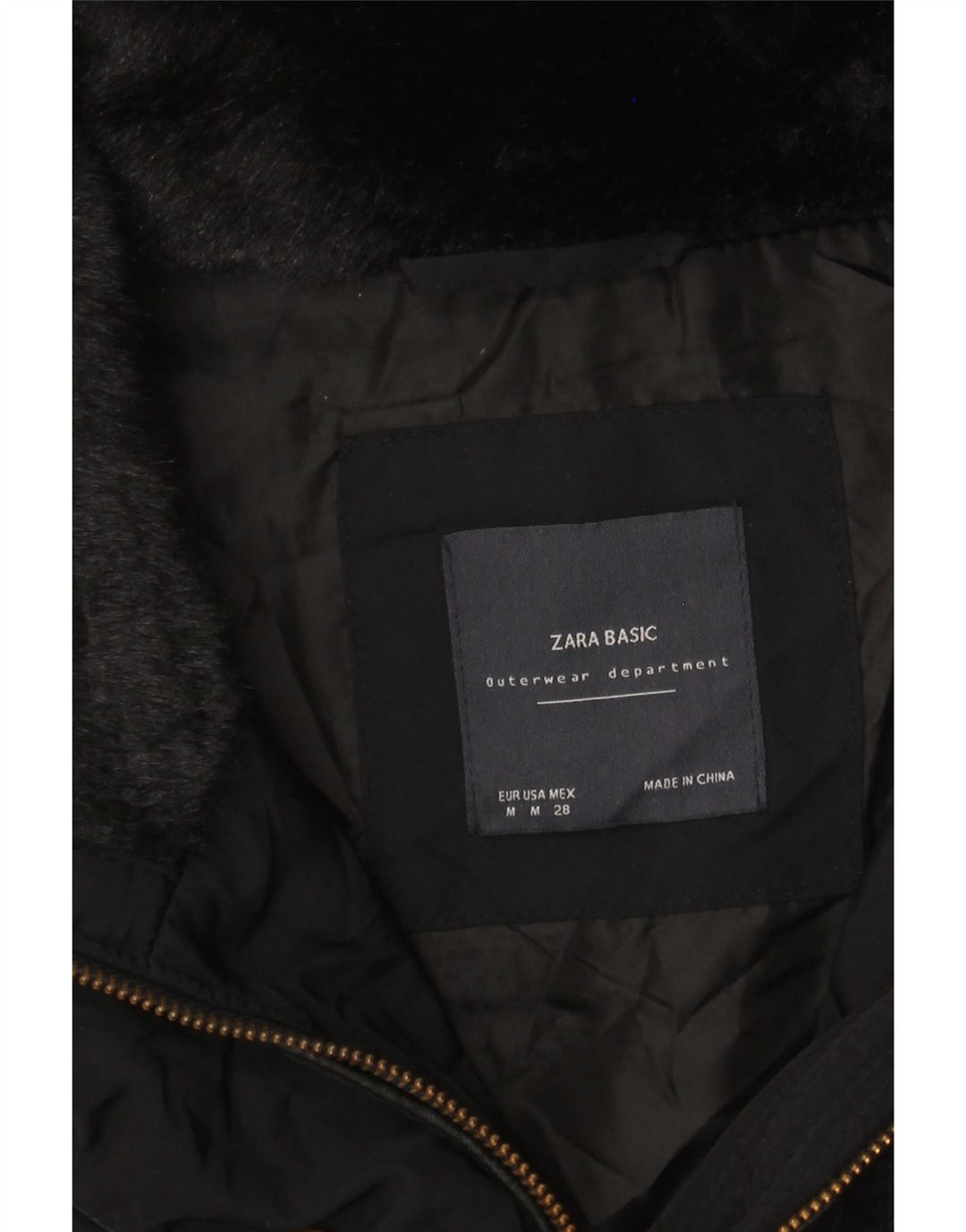 Zara Γυναικείο παλτό UK 14 Medium Black