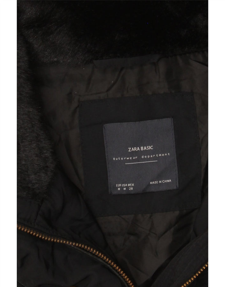 Zara Γυναικείο παλτό UK 14 Medium Black
