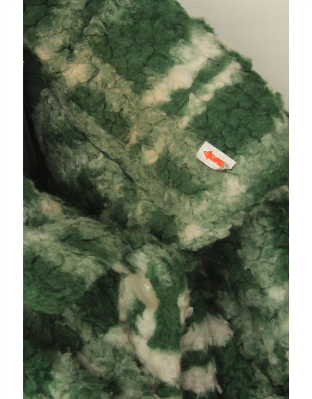 Zara Γυναικείο φλις μπουφάν UK 14 Large Green Check Polyester