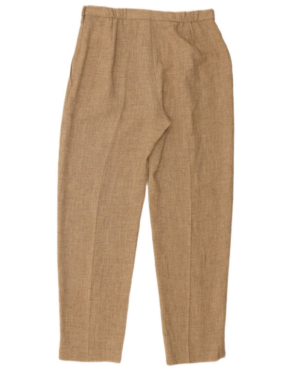 Marks & Spencer Womens Pegged Casual Trousers UK 12 Medium W30 L29 Beige