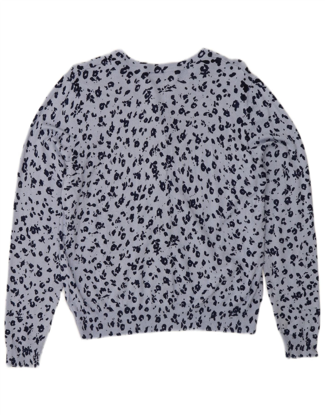 MARKS & SPENCER Γυναικείο πουλόβερ ζακέτα UK 14 Medium Blue Animal Print