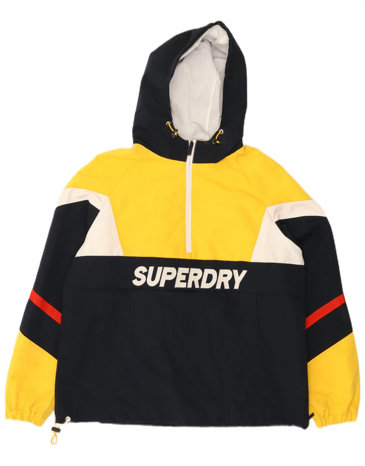 SUPERDRY Γυναικείο μεγάλο γραφικό μπουφάν Anorak UK 12 Medium Yellow