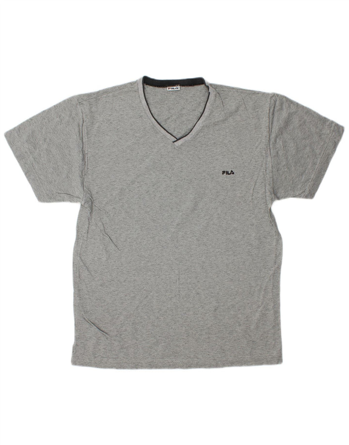 Ανδρικό T-Shirt Fila Top Μεσαίο γκρι βαμβακερό