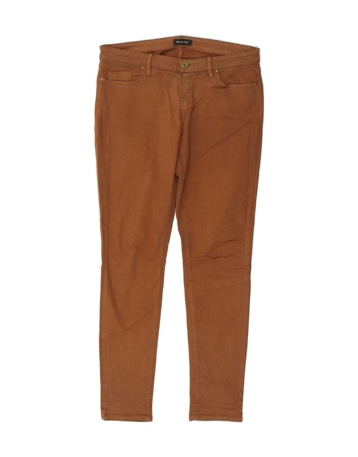 MASSIMO DUTTI Womens Skinny Casual Trousers US 10 Large W32 L30 Brown | Vintage Massimo Dutti | Thrift | Second-Hand Massimo Dutti | Used Clothing | Messina Hembry 