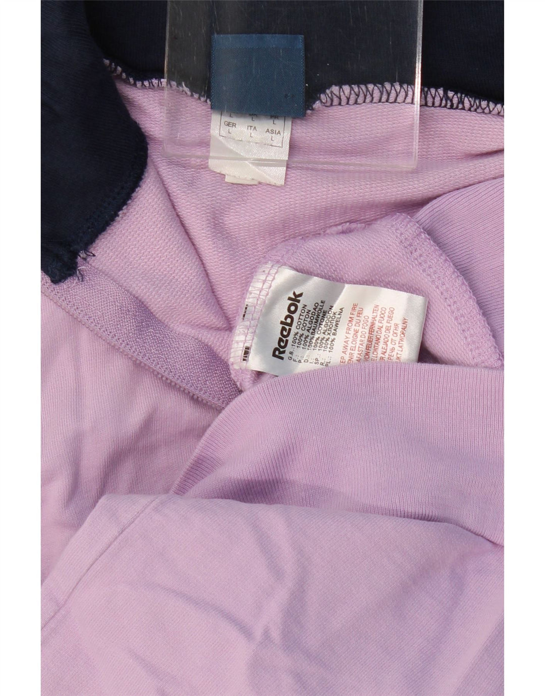 Γυναικεία αθλητική φόρμα REEBOK Top Jacket UK 14 Large Purple Cotton