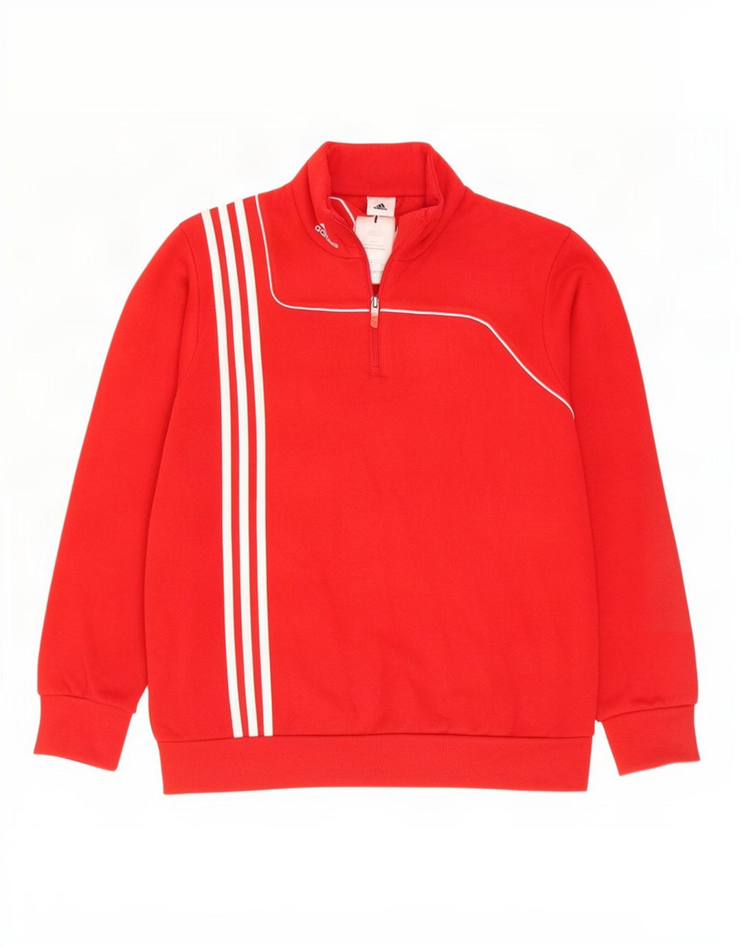 Ανδρικό φούτερ Adidas με φερμουάρ, τζάμπα, μεγάλο κόκκινο βαμβακερό