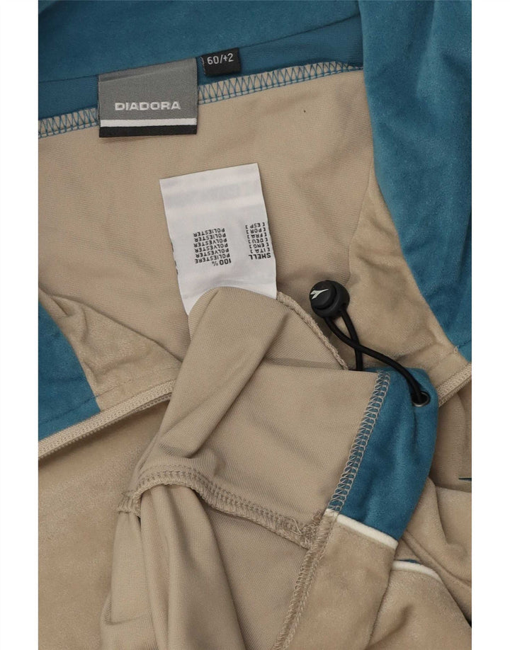 Ανδρική φόρμα βελούδου Diadora Top Jacket 3XL Beige Colourblock Polyester