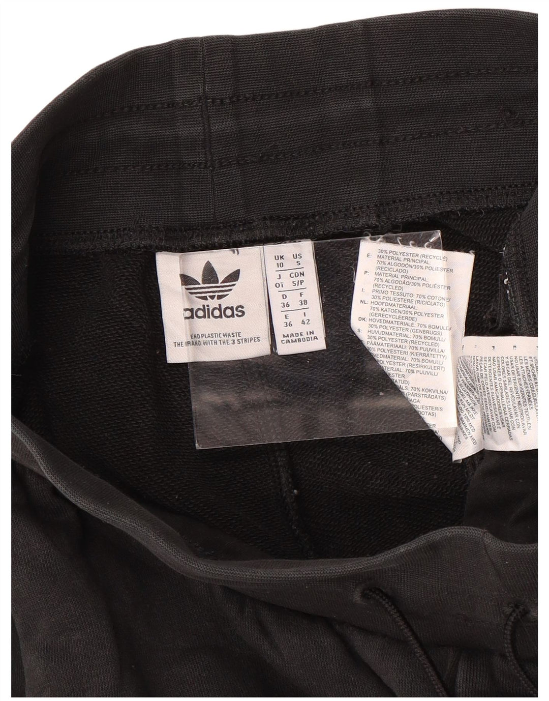 Γυναικεία αθλητική φόρμα ADIDAS Παντελόνι Joggers UK 10 Small Black Polyester
