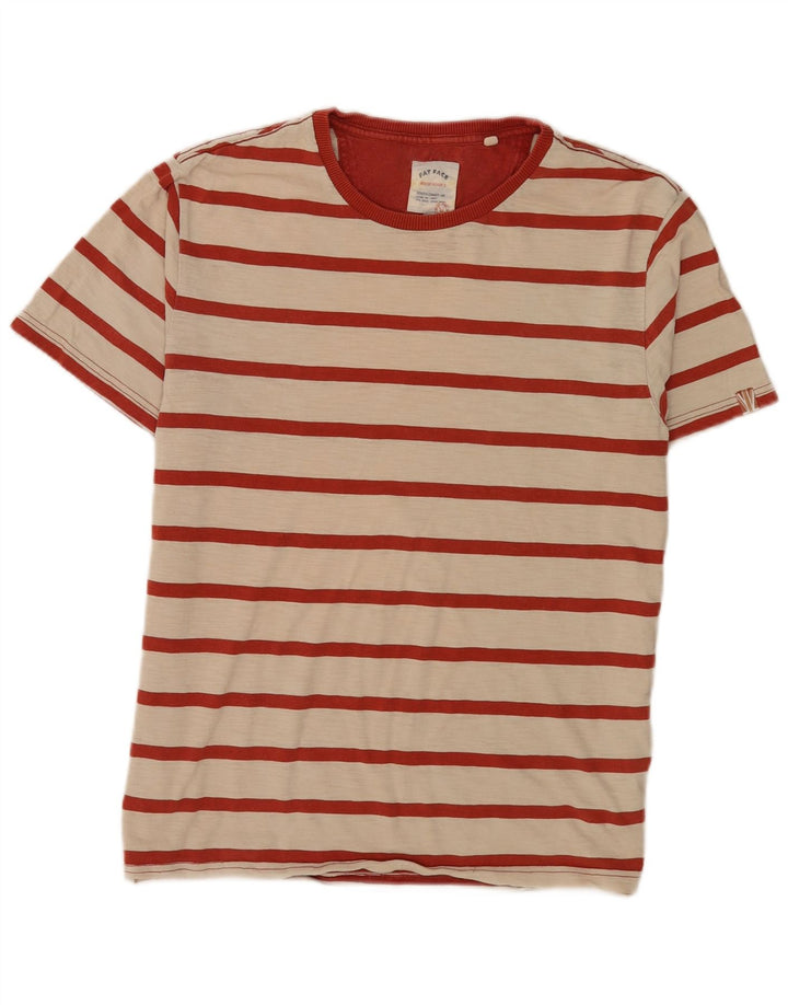 Ανδρικό T-Shirt Fat Face Top Βαμβακερό μεσαίο μπεζ ριγέ