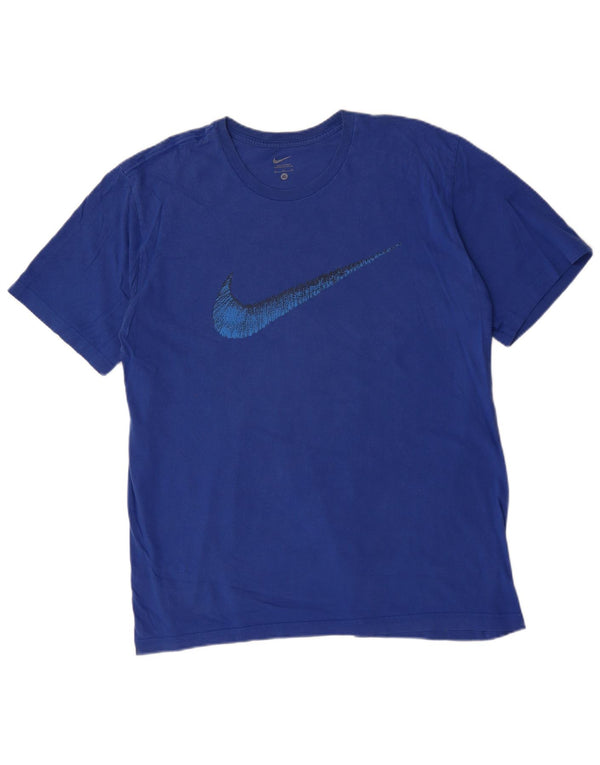 Ανδρικό γραφικό μπλουζάκι NIKE XL Μπλε βαμβακερό