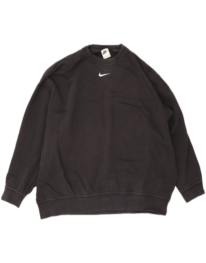 Ανδρικό φούτερ Nike με χαλαρή εφαρμογή, μαύρο βαμβακερό