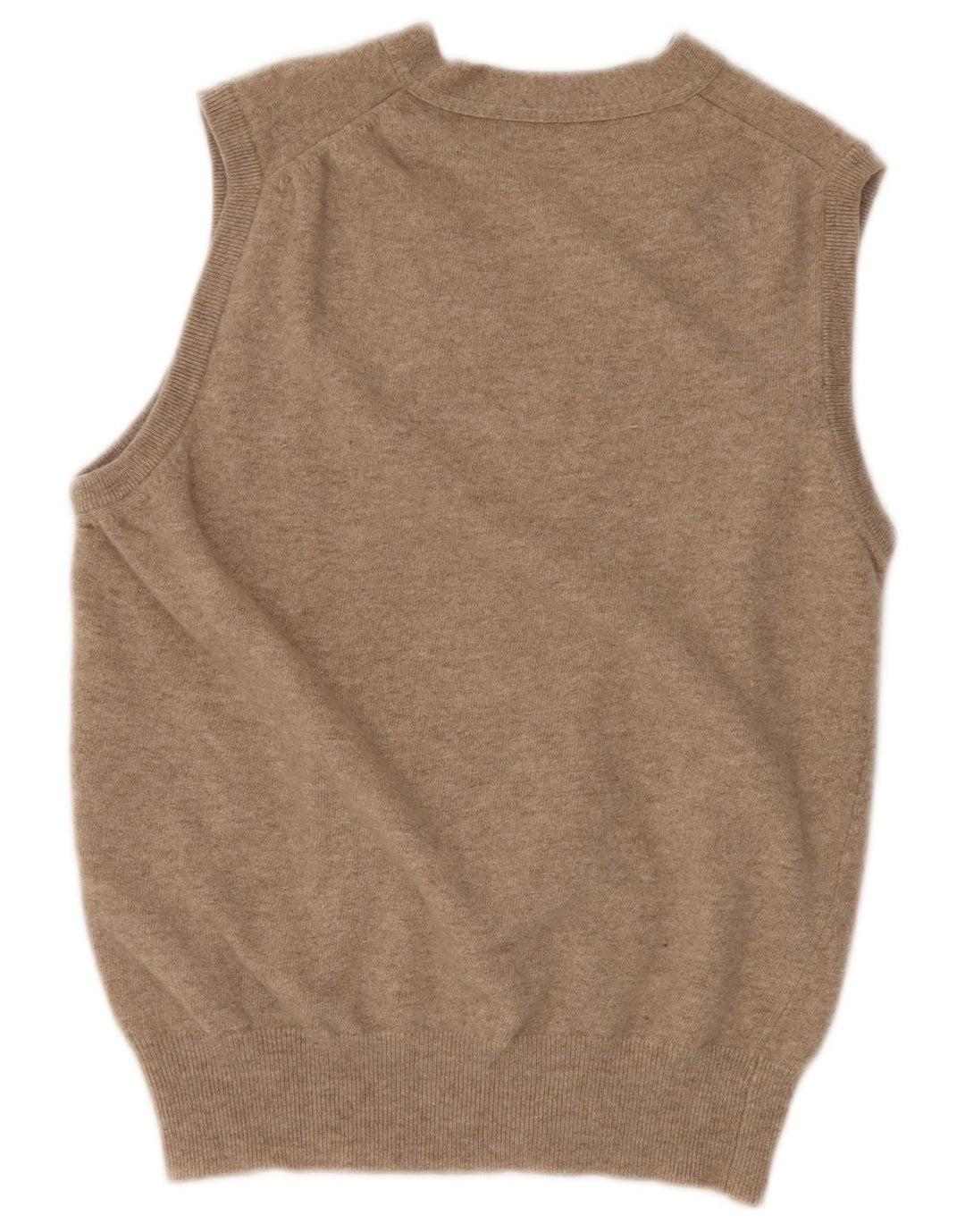 BOGGI MILANO Γυναικείο αμάνικο πουλόβερ ζακέτα UK 14 μεσαίο μπεζ μαλλί