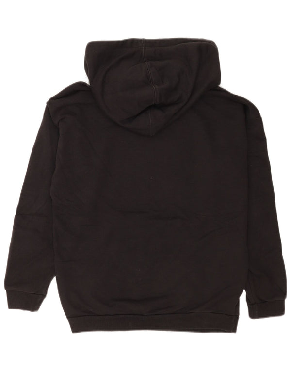 Adidas Γυναικεία γραφικά υπερμεγέθη Hoodie Jumper UK 8 Small Black Colourblock