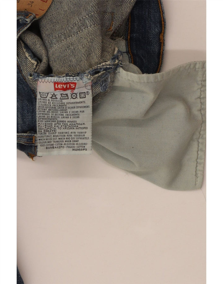 LEVI'S Γυναικείο τζιν 501 ίσιο W37 L34 Μπλε βαμβακερό