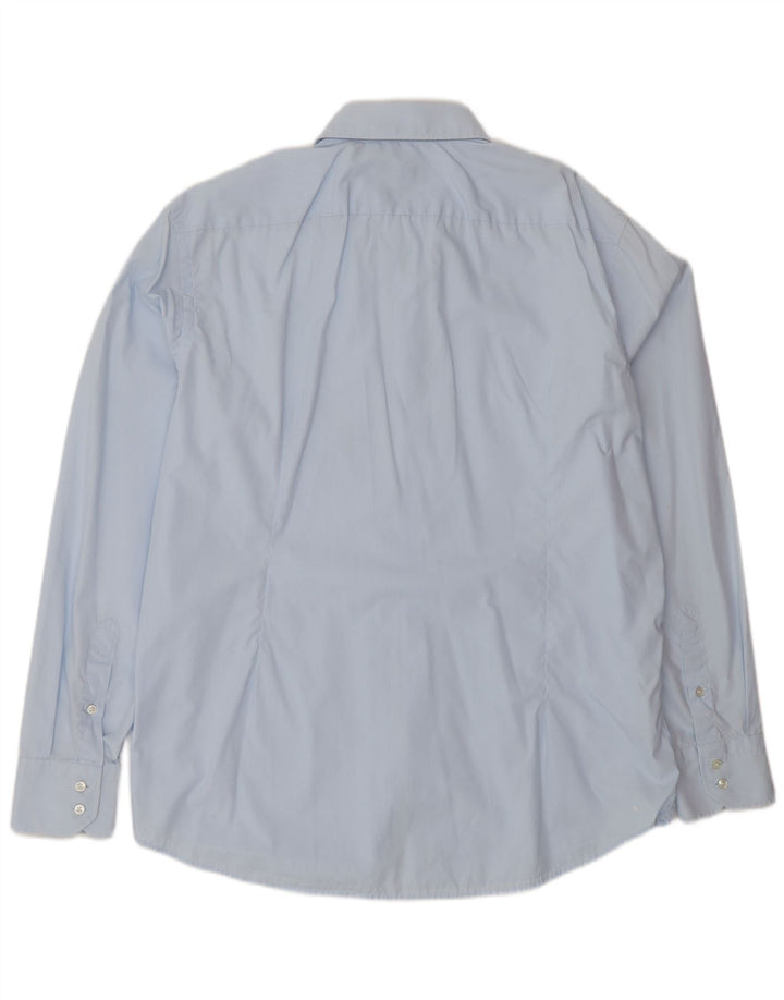 Ανδρικό πουκάμισο Hugo Boss Regular Fit Size 44 17 1/2 XL Blue Cotton